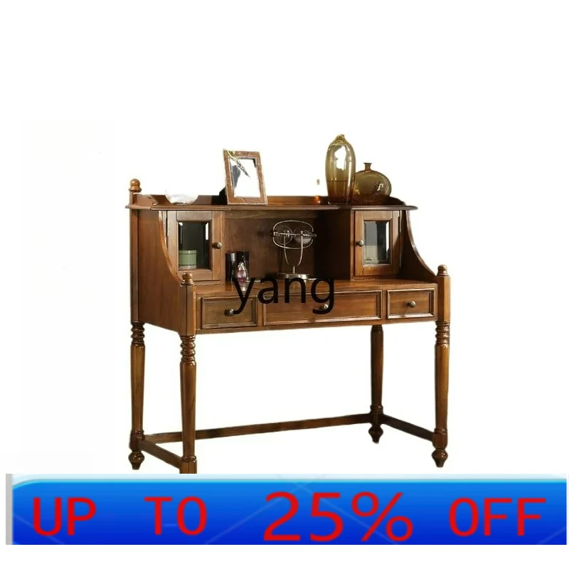 

LTT Furniture Simple Solid Wood Dresser Small Unit Lifting Board Cosmetic Table Room Desk