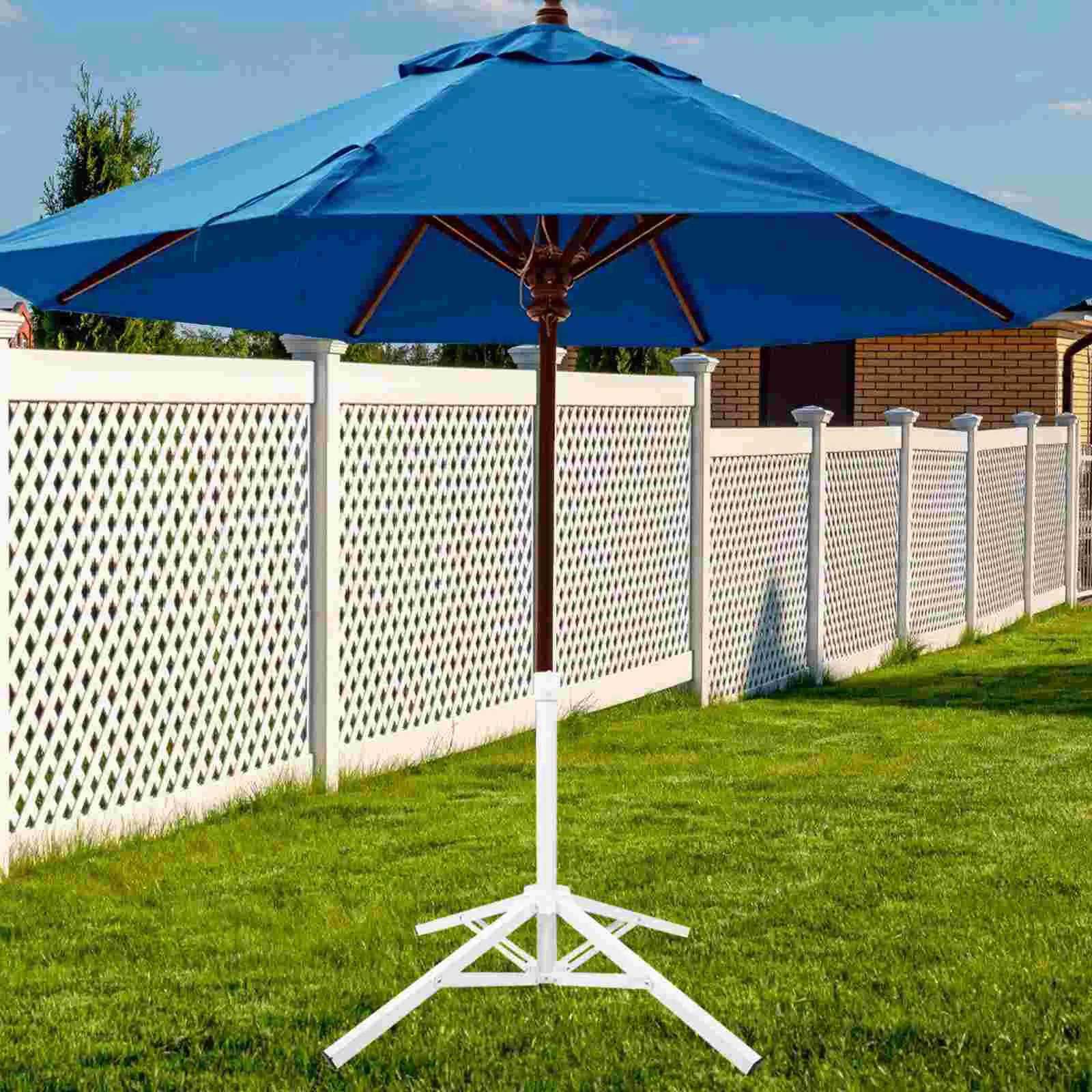 Outdoor 4 Leg Metal Beach Umbrella Base Portable Foldable Stand for Patio Parasol Sun Support Service Time