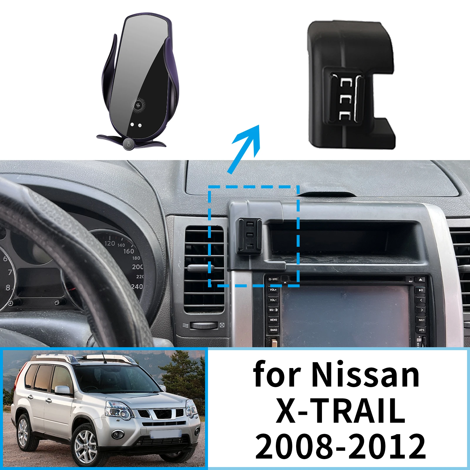 

Car Mobile Phone Holder Stand Auto Accessories for Nissan X-TRAIL T31 2008 2009 2010 2011 2012 GPS Bracket Navigation