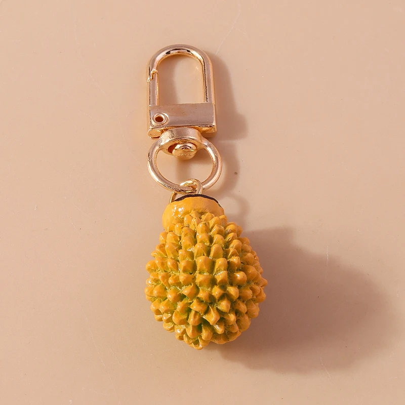 Cute Fruit Durian Charms Keychain for Car Key Souvenir Gifts for Women Men Handbag Hanging Keyrings DIY Jewelry Accessories