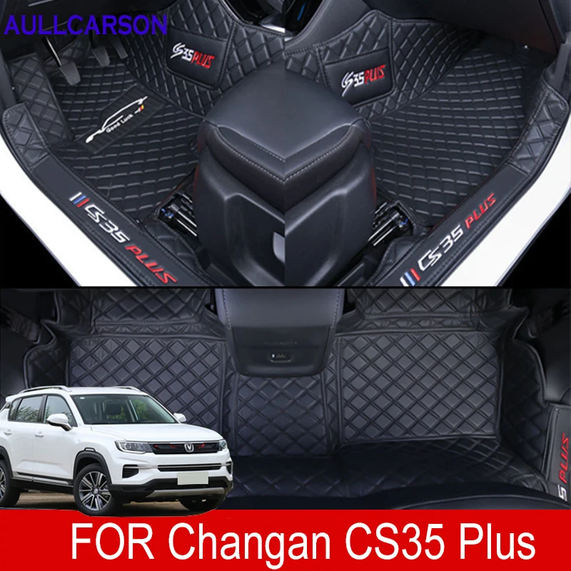 Car Floor Mats For Changan CS35 Plus 2021 2022 Double Layer Custom Auto Foot Pads Automobile Carpet Cover Interior Floorliner