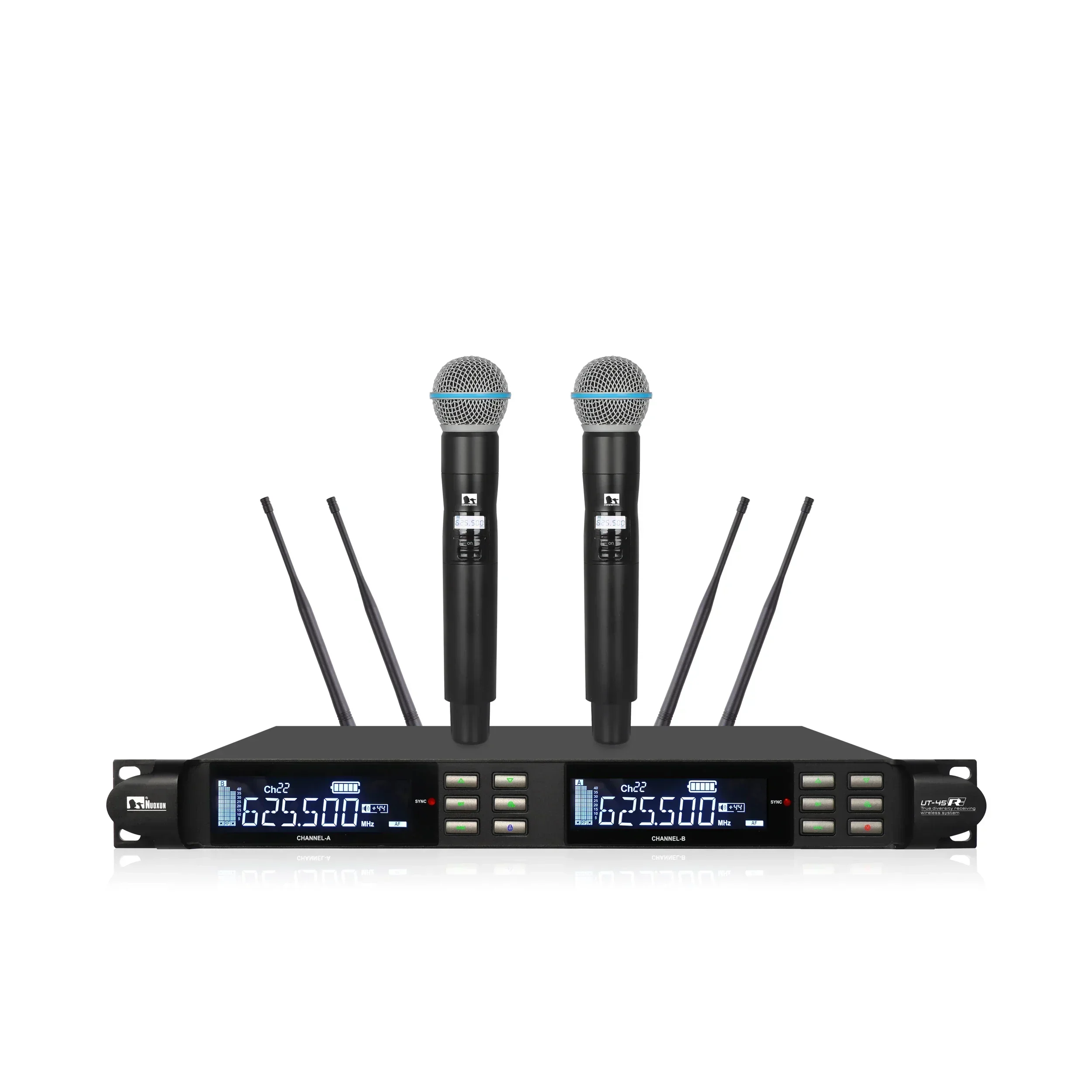 2026/Hot-selling/Dual channel long range UHF conference room karaoke wireless microphone sure