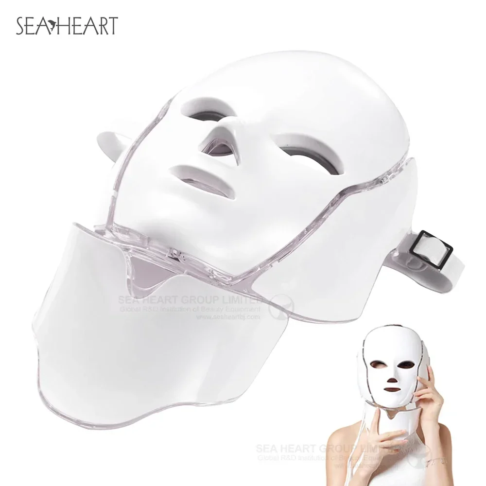 New 3D skin led facial mask with 7 light colors for face care