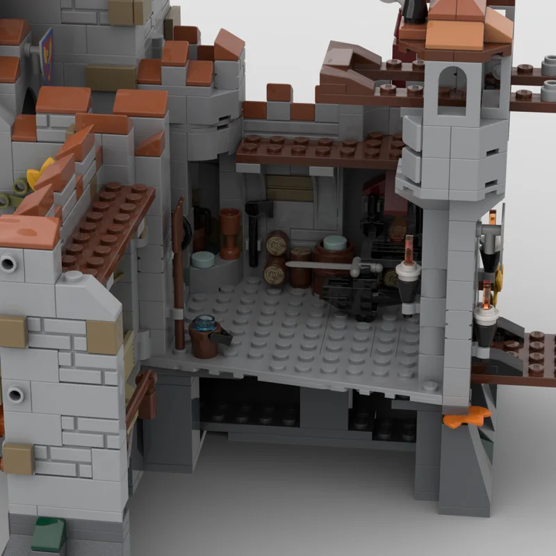 MOC-Bausteine-Spielzeug, mittelalterliches Dark Knight Castle-Modell, 2602 Stück, kreatives Weihnachtsgeschenk für alle architektonischen Liebes