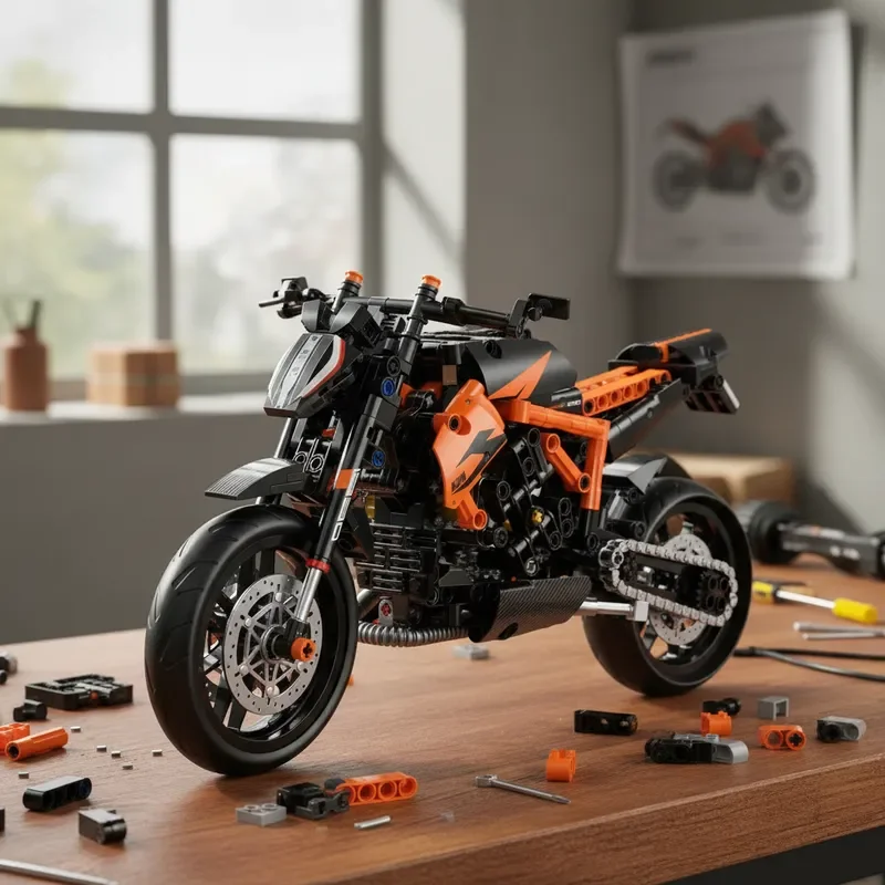 

529pcs 1:8 Motorbike Model Building Blocks Sets Racing Moto Bricks DIY tabletop decorations Toys Kids Boys Birthday Gifts