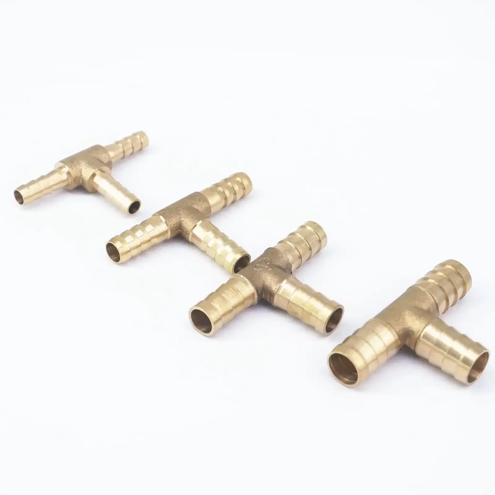 2 sztuk pasuje do węża I/D 3mm 4mm 5mm 6mm 8mm 10mm 12mm 14mm 16mm 19mm króciec do węża Tee 3 Way mosiężny łącznik Splicer złącza