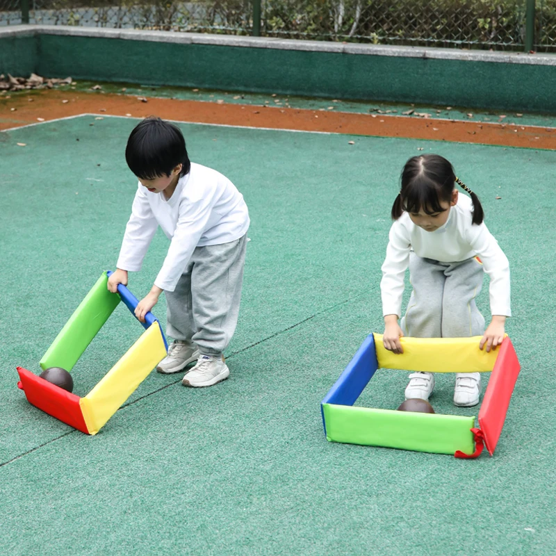 Juegos divertidos al aire libre para niños, marco de salto, agujeros de perforación, juguetes de integración sensorial, entrenamiento de jardín de