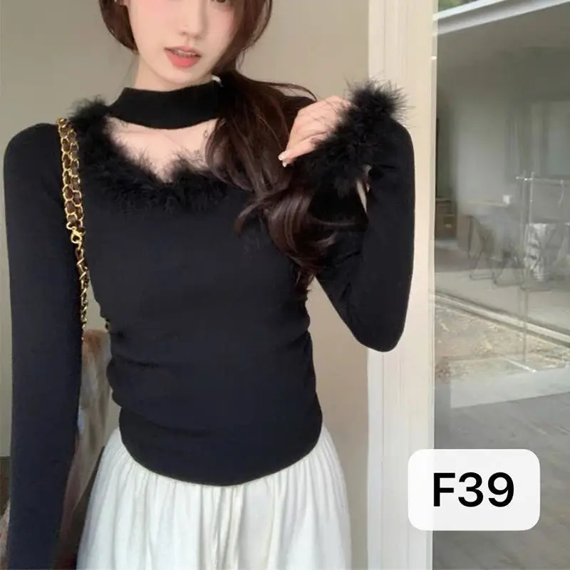 

Женская одежда: осенне-зимние модные пуловеры с вырезами, однотонные, вязаные, стройнящие, для создания элегантного образа