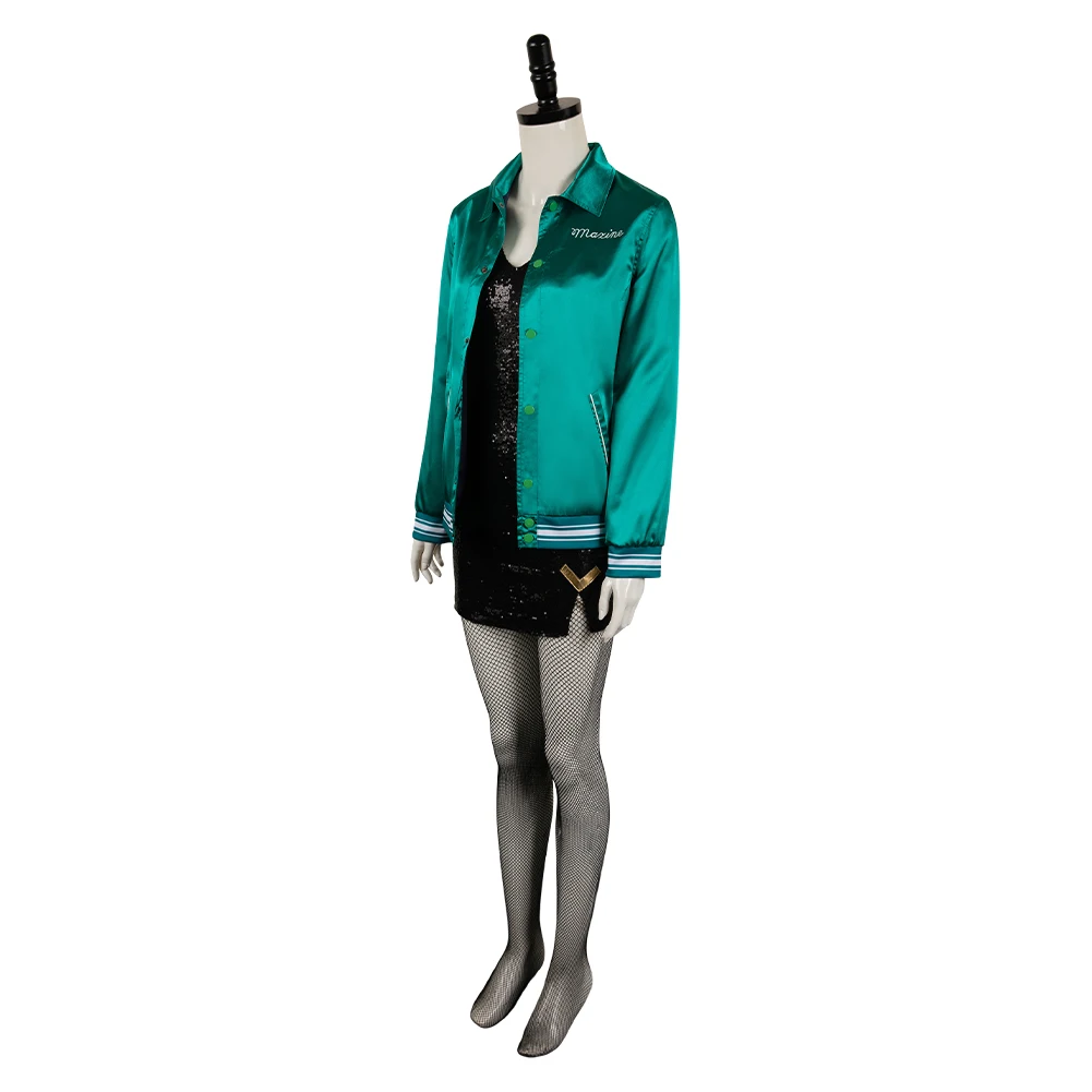 Female Maxine Cosplay Costume Green Jacket Dress Outfits Top Adult Halloween Carnival Women Roleplay Suit Accessories