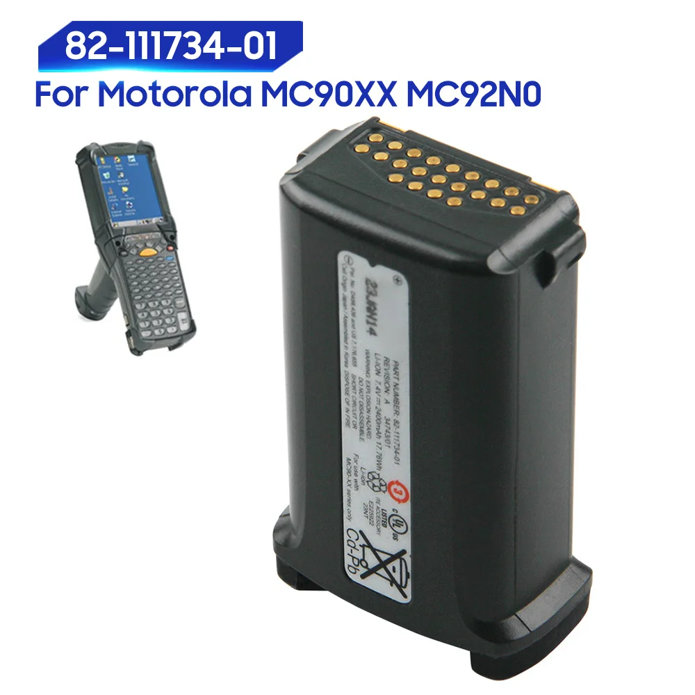 Original Replacement Battery For Motorola MC9090 MC9190 MC90XX MC92N0 82-111734-01 Genuine Battery 2400mAh