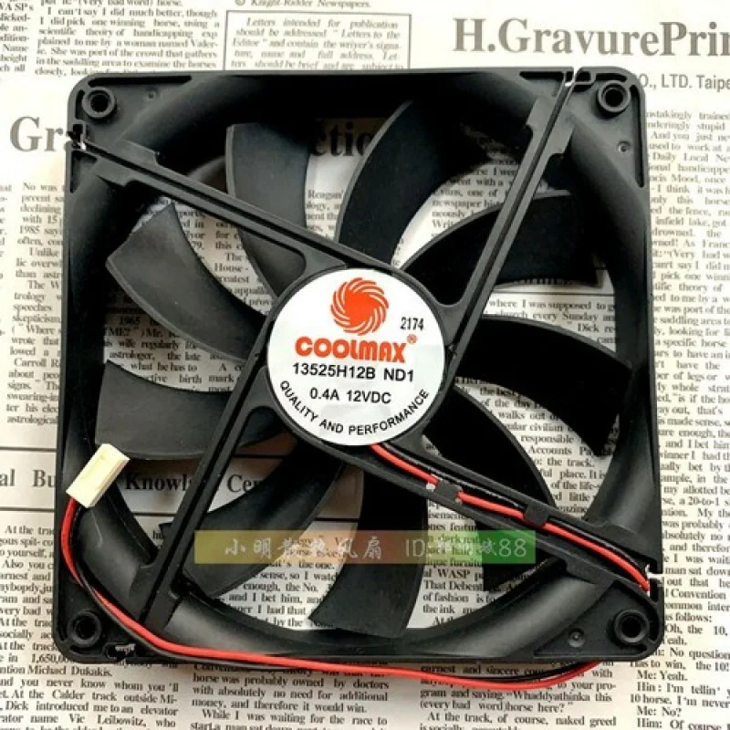 

L High Quality Cooling Fan 13525H12B ND1 12V 0.4A 135*135*25mm