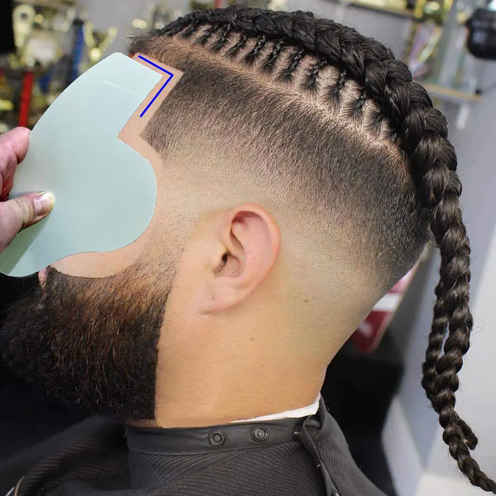 

3pcs Beard Optimize Board Hairline Card Barber Accessory Hairline Design Tool Beard Drawing Card Barbershop