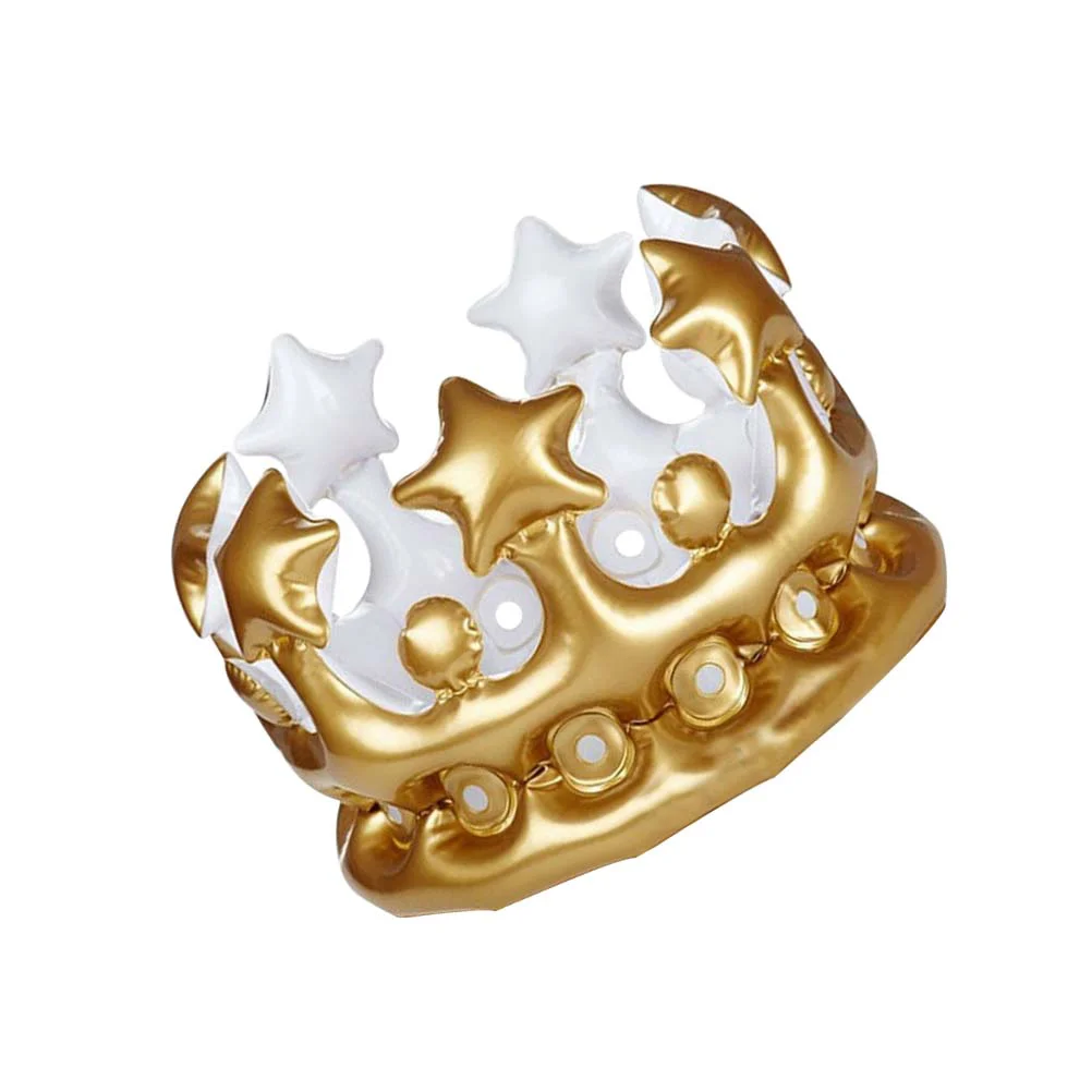 Inflatable Queen Crown ตกแต่งของเล่นเด็กจําลองเด็ก Happy วันเกิดตกแต่ง