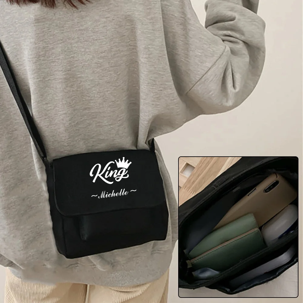Personalized Customization Name Crossbody Bag Casual Handbag Portable Storage Bag Mailman Bag