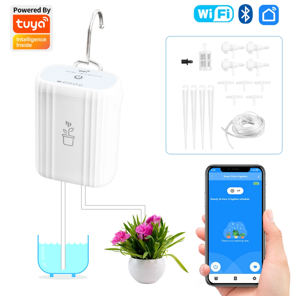 

Tuya Wi-Fi умное интеллектуальное устройство для полива с таймером автоматическая система капельного орошения удаленный контроллер приложения для садовых растений цветок