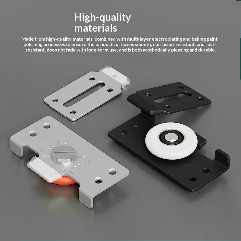 

1 комплект, раздвижная дверь из нержавеющей стали, регулируемый подшипниковый шкив, дверь шкафа, нейлоновый одноколесный шкаф, фурнитура, аксессуары