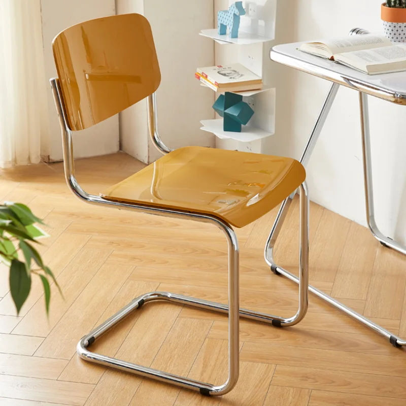 

Modern Minimalist Backrest Dining Chair Home Small Apartment Bedroom Dressing Stool Office Chair Nordic Iron Chair