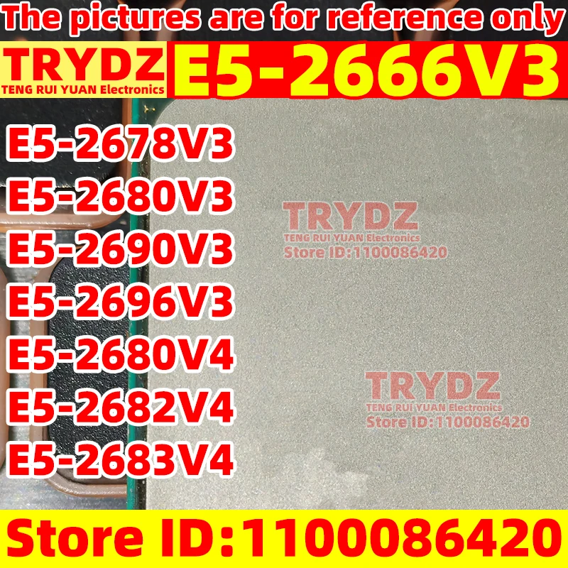 1pcs E5-2666V3 E5-2678V3 E5-2680V3 E5-2690V3 E5-2696V3 E5-2680V4 E5-2682V4 E5-2683V4 LGA2011 Used