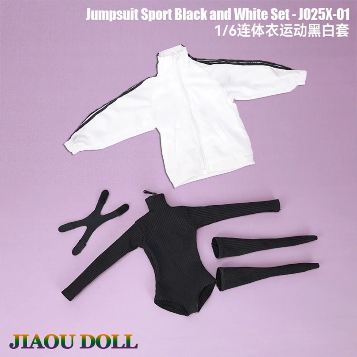 

1/6 JO25X-01 Black Jumpsuit White Coat Clothing Suit Fit 12'' Action Figure