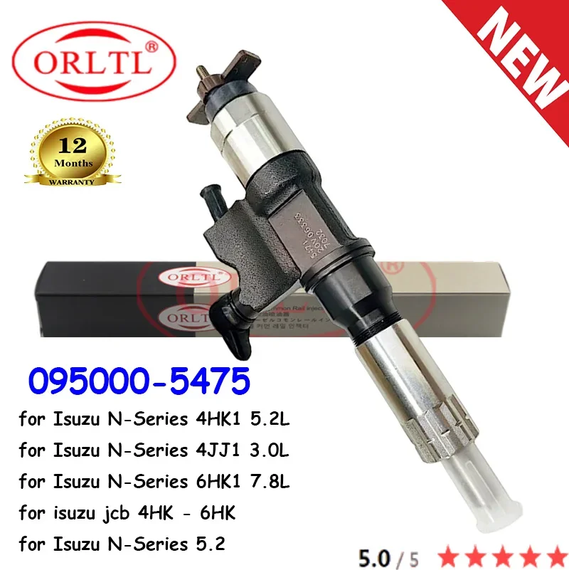 

ORLTL NEW 095000-5475 Genuine Fuel Injector 0950005475 5475 FOR Isuzu N-Series 5.2 8-98284393-0 8-98284393-1