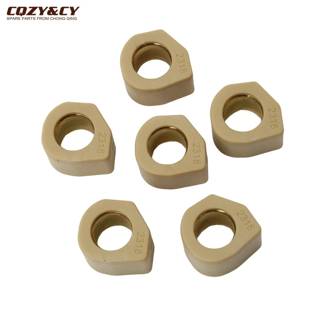 6-częściowy zestaw ciężarków wariatora wyścigowego 23x18mm 19,2g 20g do silnika skutera Piaggio X9 250cc