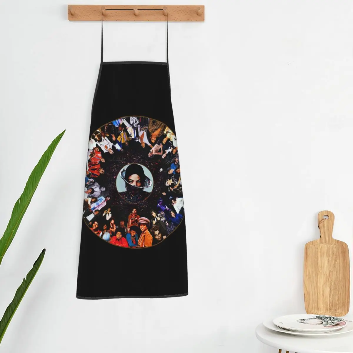 Michael J-Jackson Aprons Chef Cooking Baking Tablier Bib Kitchen Cleaning Pinafore for Women Men Gardening