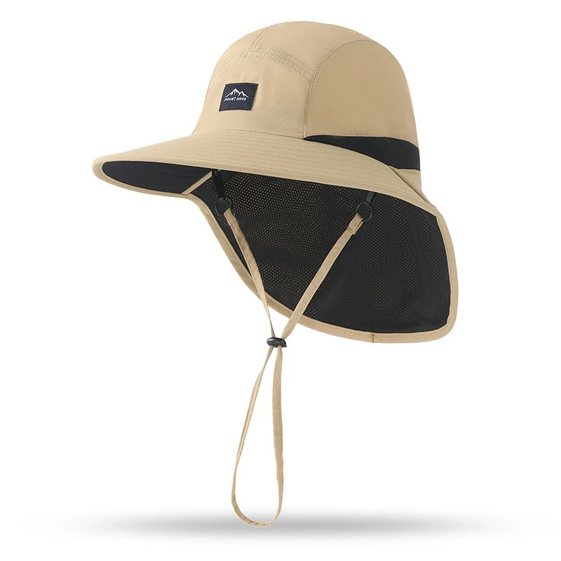 Wide Brim Fisherman Hat New Sunscreen Cap Quick-Drying Hiking Hats Sun-Shade Bucket Hat Fishing Caps