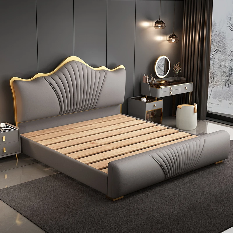 European Wooden Bed Bedroom Ergonomic Service Princess Bed Designer Service Safe College House Beauty Cama Trendy Furniture