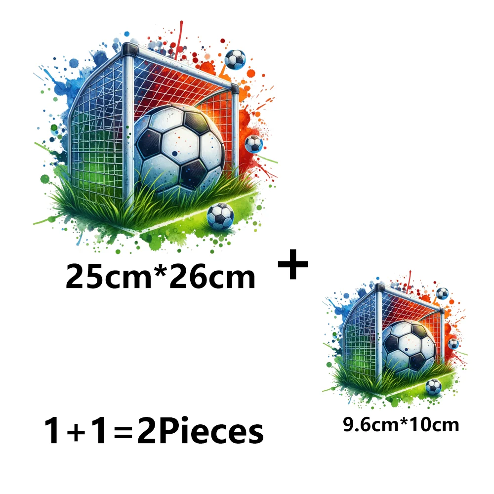 2Pcs/Lot Iron On Fusible Thermoadhesive Patches For Clothing Sports Football Heat Thermal Transfer T Shirt Ironing Stickers DIY