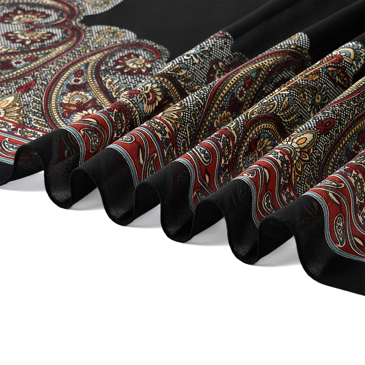 2025 New 110cm Cashew Print Square Hijab Scarf Muslim Women's Breathable Summer Head Cover Fashion Shawl Scarves