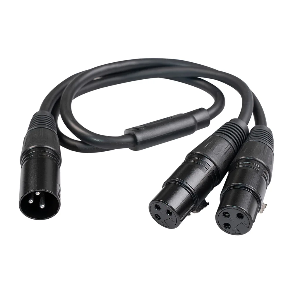 

3-Pin XLR Male To Dual Female Audio Y Splitter Mic Cord Line Cable Adaptor Balanced Audio Cables Musical Instruments Accessories