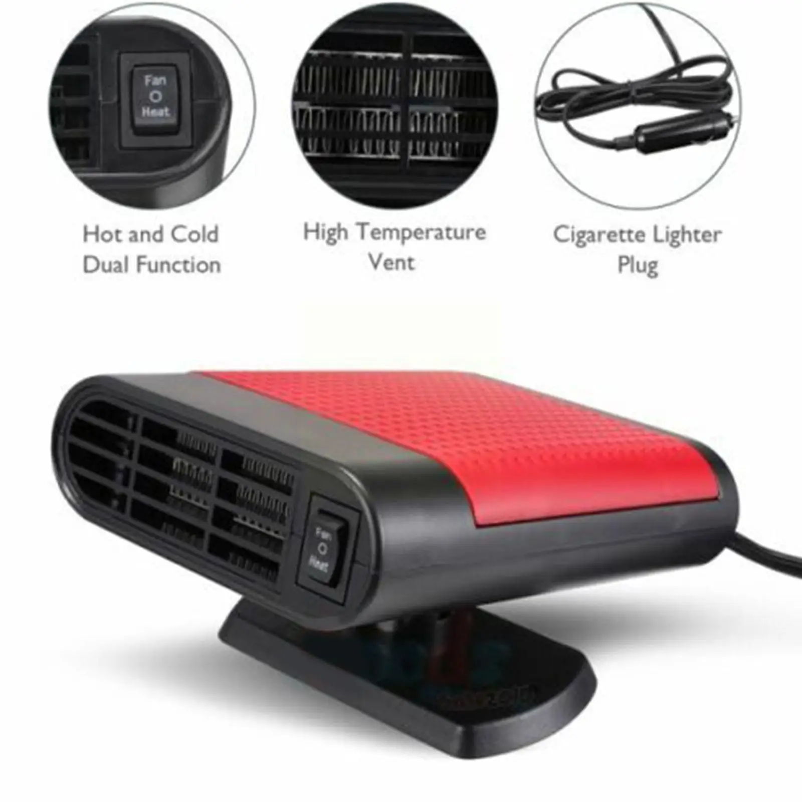 12V 500W Car Heater Portable Electric Heating Fan Defogger Quick Demister Heat Defroster