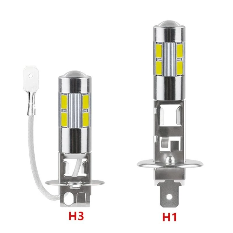 XA6H Car LED Driving Light Anti Fog Lamp Headlight H1 10SMD 5630 7000-8000K 2pcs