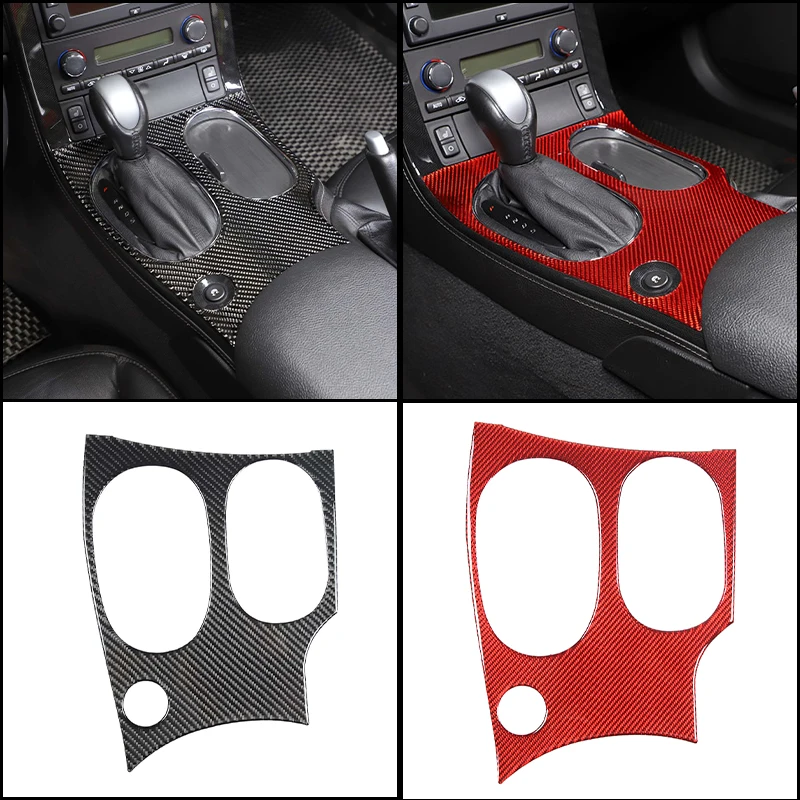 Real Soft Carbon Fiber Center Console Shift Panel Cover for Corvette C6 2005-2013 Auto Manual 2x2 Twill Overlay 1Pc