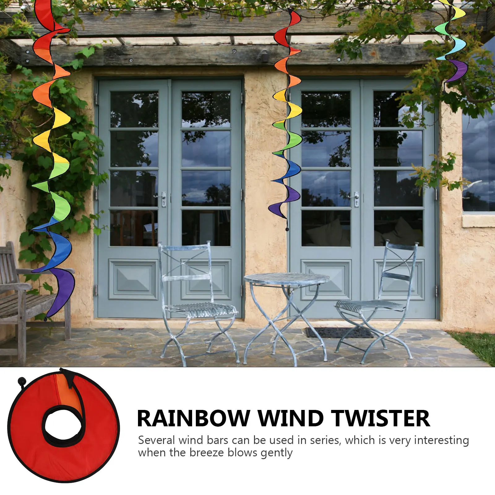 3pcs Rainbow Wind Durable Eco Friendly Outdoor Toys Lawn Ornaments Yard Decoration Garden Windmill Spinners