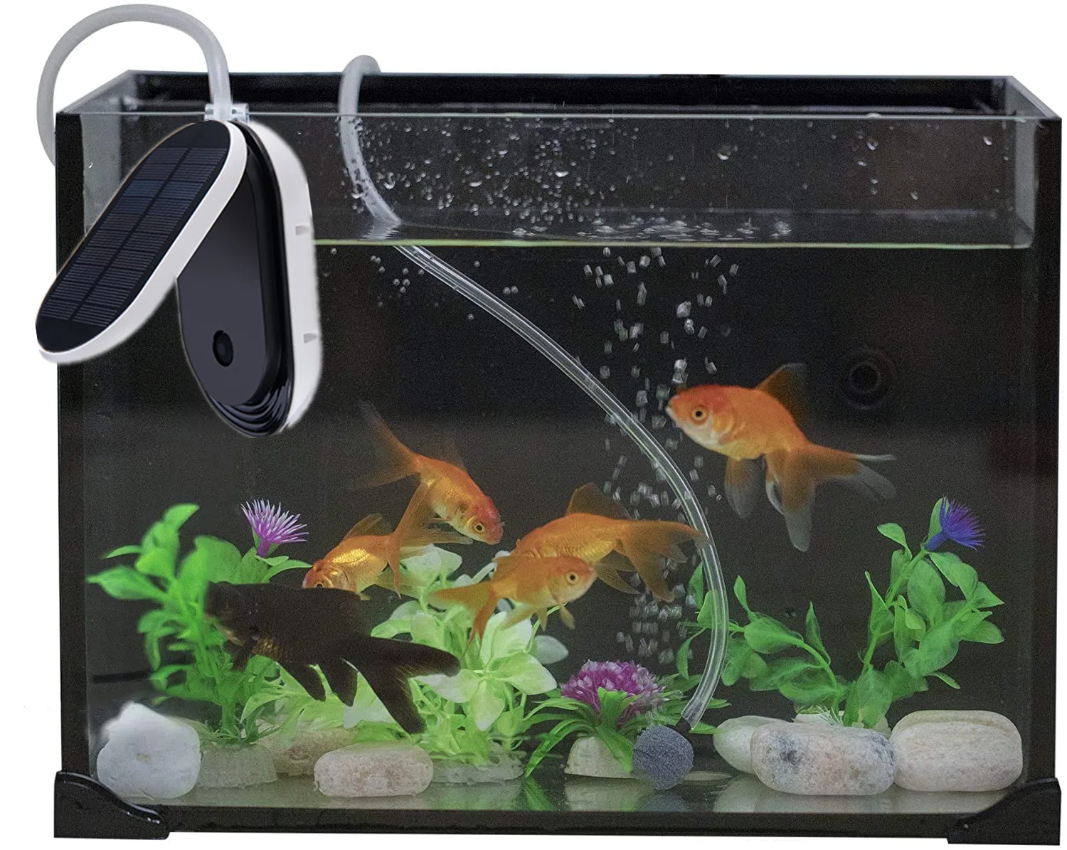 Solar Pond Pump, Air Pump Aerator Fish Tank Oxygenator for Garden Fish Tank Pool Fishing Pond Air Pump Fish Tank Accessories
