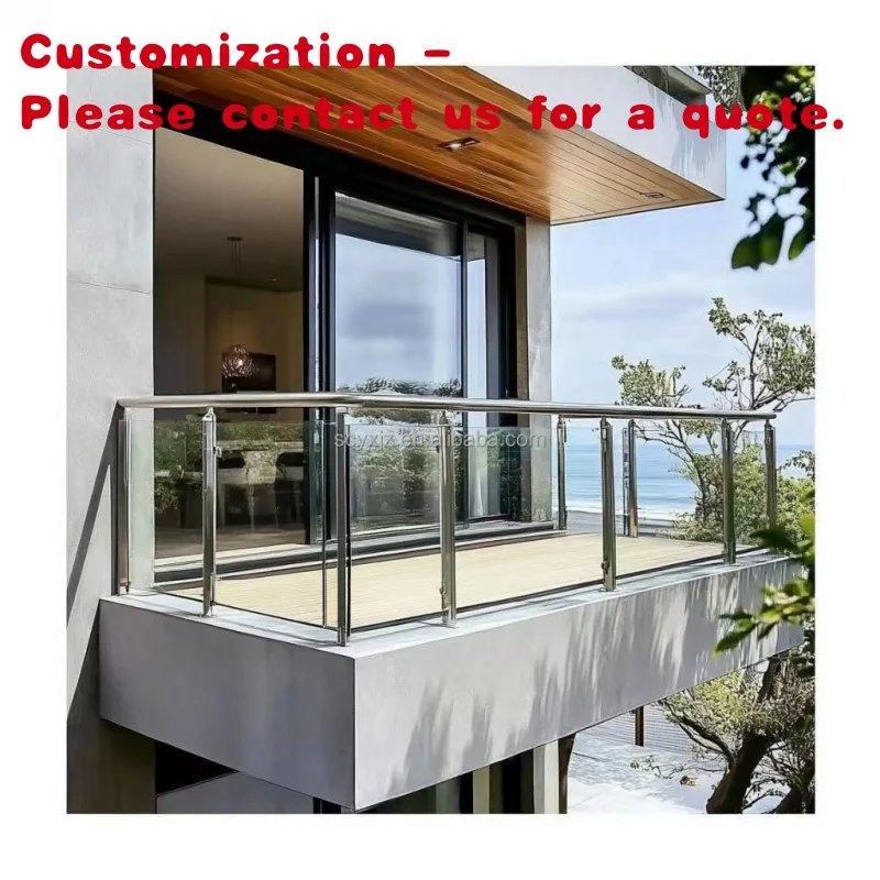 

Custom.2026 Высококачественный проект Балюстрада Стеклянные перила Балконные перила из нержавеющей стали