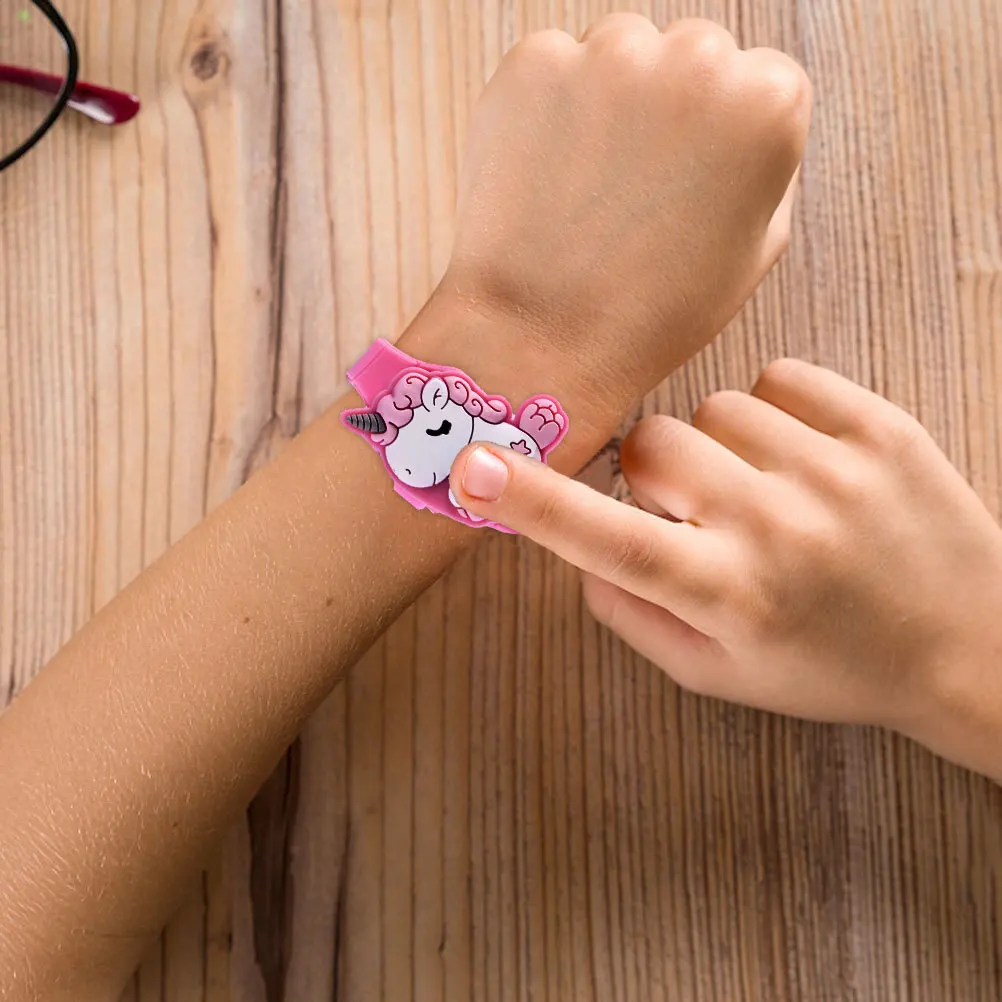 ساعة الأطفال يونيكورن صدفي الرقمية شاشة LED تعمل باللمس الكرتون الاطفال هدية ساعة للفتيات الفتيان عيد ميلاد استحمام الطفل #3