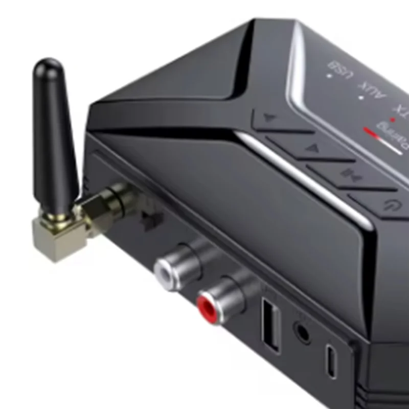 -محول صوت BOFF 3.5 مم AUX USB Bluetooth 5.0، وجهاز إرسال 40 مترًا، وتقنية لاسلكية عالية الدقة منخفضة الكمون