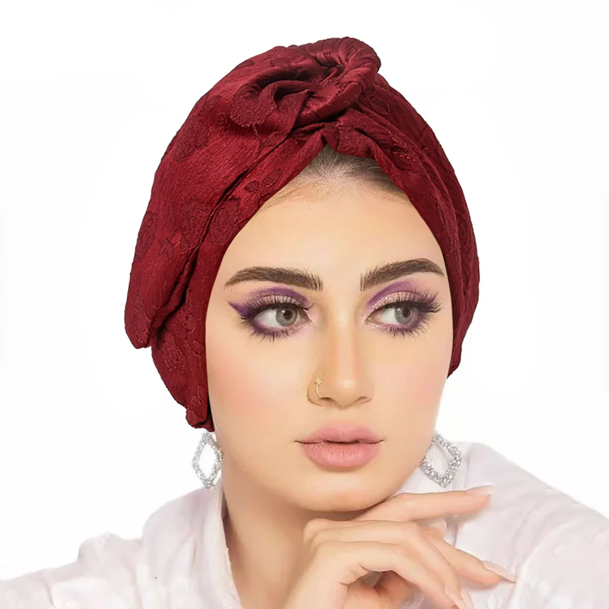 Women Knot Muslim Hat Casual Solid Color Headscarf Men simple Head Scarf Chemo Hijab Indian Cap Bandanas Elastic Headband Turban