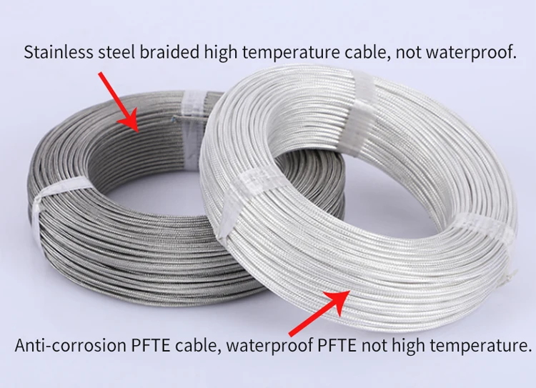 CG 4mm * 30mm K J PT100 1m 2m 3m 5m 10m Sondentyp abgeschirmter Geflechtdraht Thermoelement Temperatursensor für Temperaturregler – Detail 4
