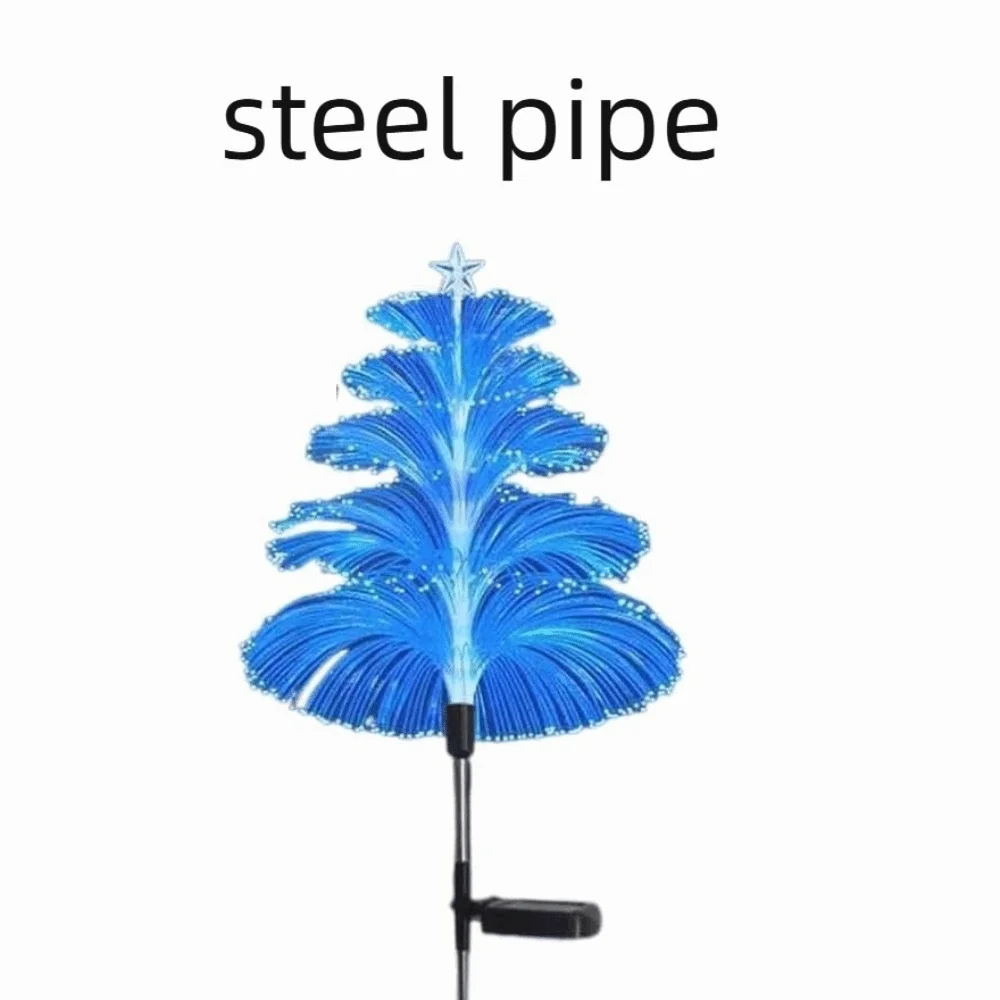 شجرة عيد الميلاد الشمسية الألياف قنديل البحر مصباح مقاوم للماء أضواء قنديل البحر الملونة Led الكاشف شجرة عيد الميلاد الخفيفة في الهواء الطلق #1