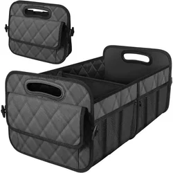 Foldable Car Trunk Organizer for Stowing and Tidying - Waterproof Polyester Trunk Box with 50L Storage Capacity for Car