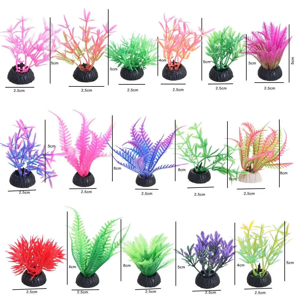 Decorative Artificial Aquatic Plants Mini Simulation Water Weeds Ornament Lifelike Plastic Fake Water Plants Landscaping