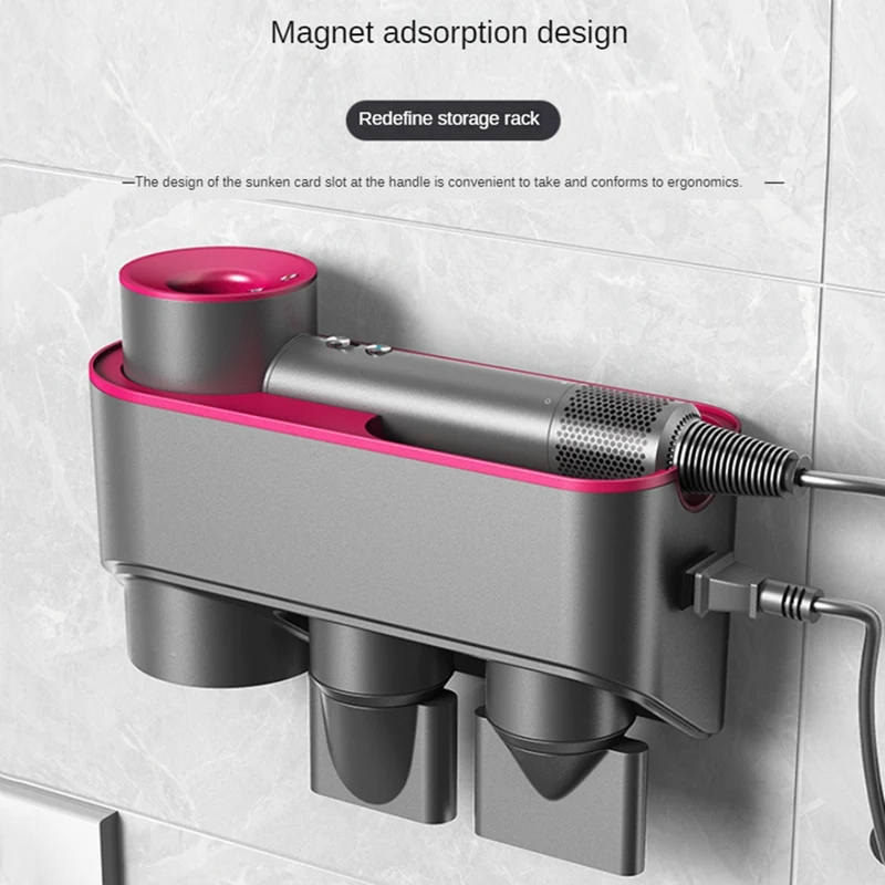 For Dyson HD01 HD03 HD07 HD08 HD15 Hair Dryer Storage Rack Styler Bracket Free Punching Wall Storage Shelf Easy Install