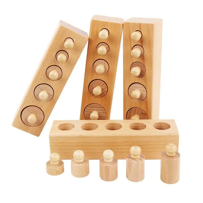 

Wooden Early Childhood Education Cylinder Socket Building Block Toy Baby Development Practice Sensory Games Kids Toys