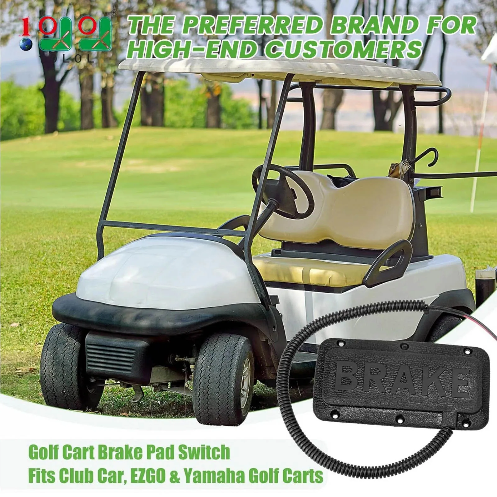 

OEM Style Golf Cart Brake Light Switch Pedal Pad Pressure Switch Kit for Club Car EZGO For Yamaha 12V/36V/48V Electric Gas Cart