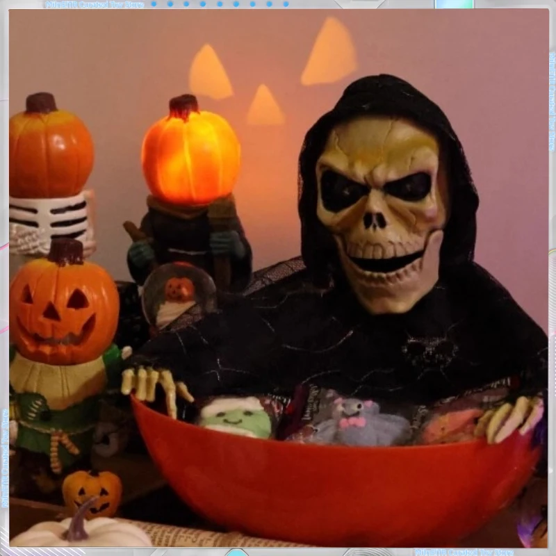 

New Halloween Decoration Glowing Swinging Electric Fruit Plate Ghost Party Secret Room Terrifying Atmosphere Shooting Decoration