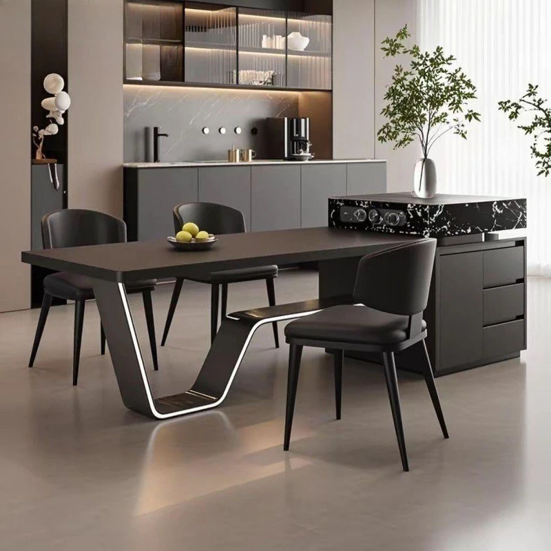 Household multi-functional slate hanging under the island Dragon Head-Raising Day island small apartment dining table integrated