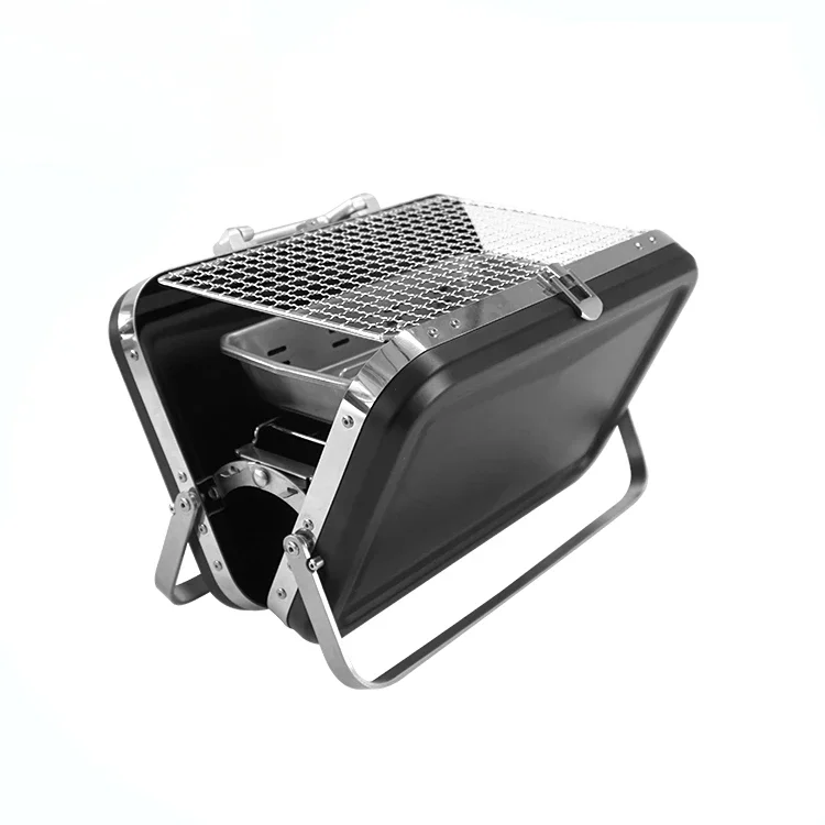 Outdoor Camping Bbq Grill Stainless Steel Portable Collapsible Charcoal Barbecue Grill